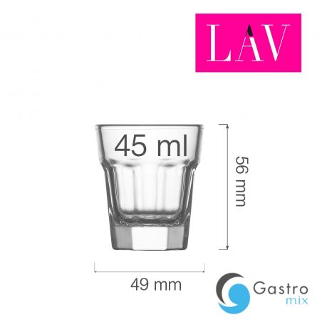 Kieliszek do wódki i likieru Aras 45 ml, LAV | LV-ARA209Z fine dine 