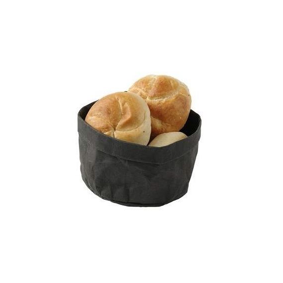 Torba papierowa na pieczywo 170x170x(H)150 mm, kolor czarny | 429211 FINE DINE 