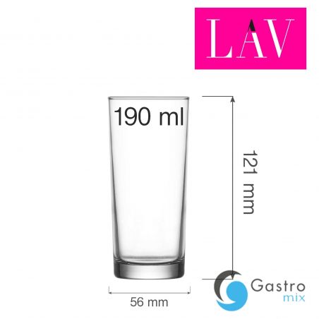 Szklanka wysoka typu long Suma, 190ml | LV-SUM330A FINE DINE 