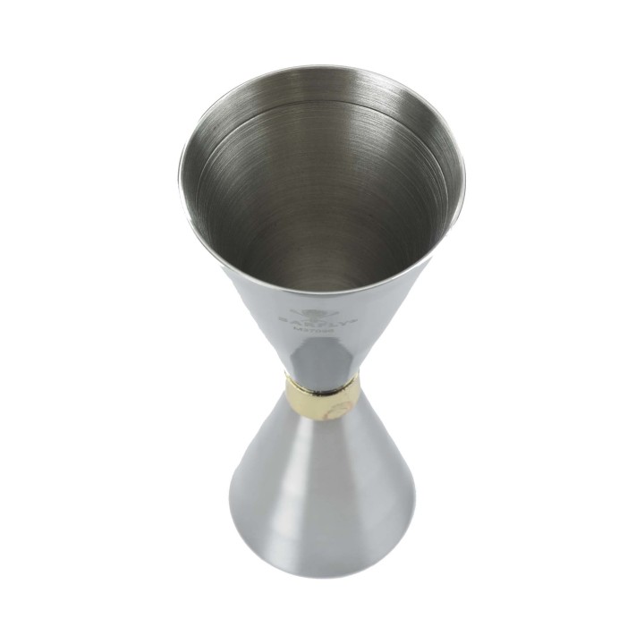 Jigger - Miarka barmańska Slim Style, 2 oz. 30/60ml, stal nierdzewna ze złotą obwódką, Barfly | M37096 FINE DINE