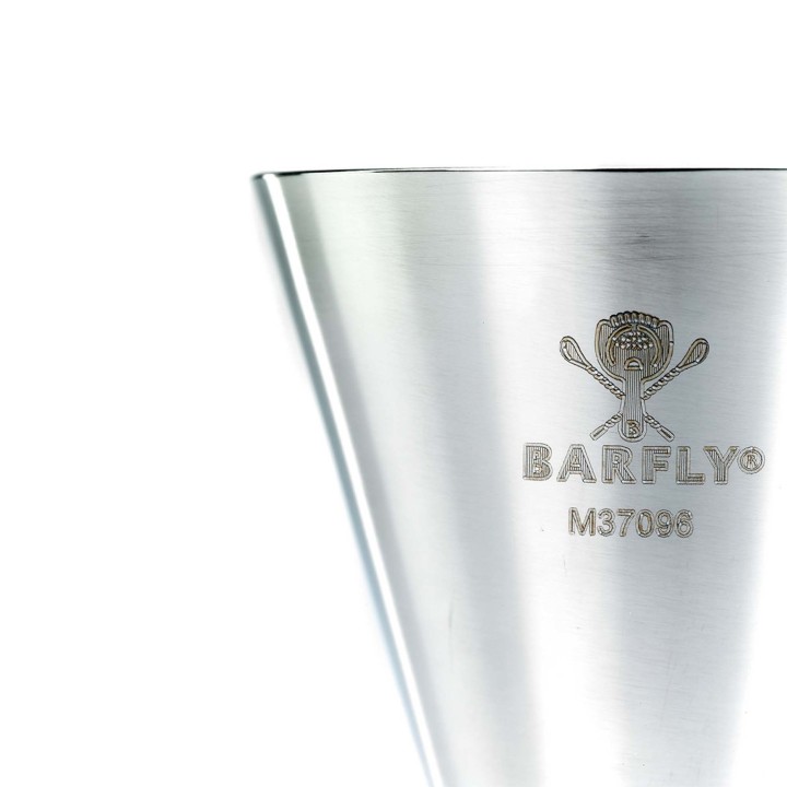 Jigger - Miarka barmańska Slim Style, 2 oz. 30/60ml, stal nierdzewna ze złotą obwódką, Barfly | M37096 FINE DINE