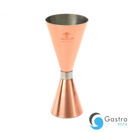 Jigger - Miarka barmańska Slim Style, 2 oz., 30/60 ml miedziana ze stalową obwódką, Barfly |... 
