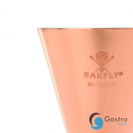 Jigger - Miarka barmańska Slim Style, 2 oz., 30/60 ml miedziana ze stalową obwódką, Barfly |... 