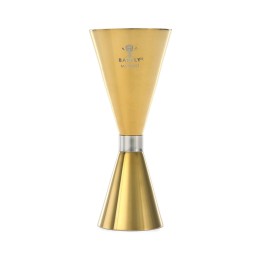 Jigger - Miarka barmańska Slim Style, 2 oz., 30/60 ml, złota ze stalową obwódką, Barfly | M37090GD FINE DINE