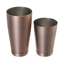 Shaker tin tin Diamond Lattice, antyczna miedź, Barfly, 830/530ml | M37200ACP FINE DINE