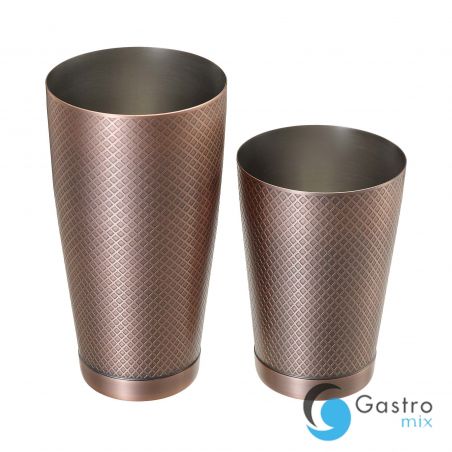 Shaker tin tin Diamond Lattice, antyczna miedź, Barfly, 830/530ml | M37200ACP FINE DINE 