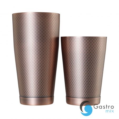 Shaker tin tin Diamond Lattice, antyczna miedź, Barfly, 830/530ml | M37200ACP FINE DINE 