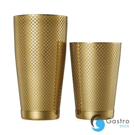 Shaker tin tin Diamond Lattice, złoty, Barfly, 830/530ml | M37200GD FINE DINE 