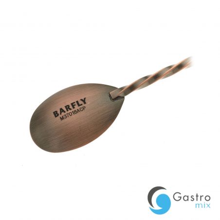 Łyżka barmańska z tłuczkiem, 300mm, antyczna miedź, Barfly | M37018ACP FINE DINE 