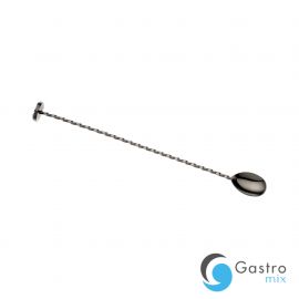 Łyżka barmańska z tłuczkiem, 300mm, czarna, Barfly | M37018BK FINE DINE