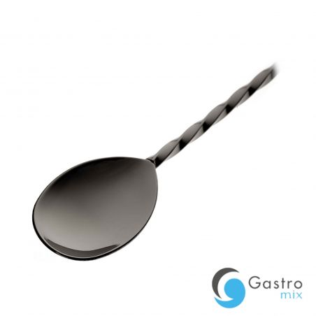 Łyżka barmańska z tłuczkiem, 300mm, czarna, Barfly | M37018BK FINE DINE 