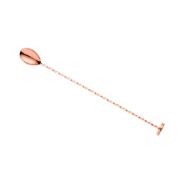 Łyżka barmańska z tłuczkiem, 300mm, miedziana, Barfly | M37018CP FINE DINE