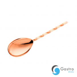 Łyżka barmańska z tłuczkiem, 300mm, miedziana, Barfly | M37018CP FINE DINE