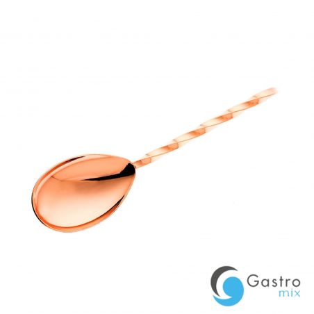 Łyżka barmańska z tłuczkiem, 300mm, miedziana, Barfly | M37018CP FINE DINE 