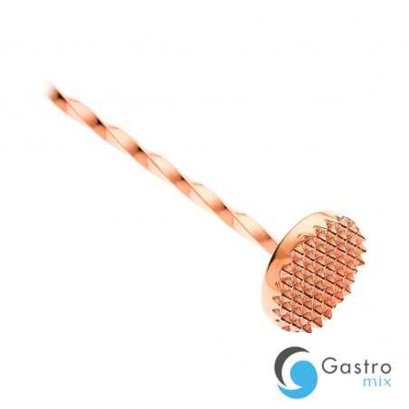 Łyżka barmańska z tłuczkiem, 300mm, miedziana, Barfly | M37018CP FINE DINE 