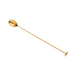 Łyżka barmańska z tłuczkiem, 300mm, złota, Barfly | M37018GD FINE DINE