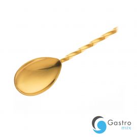Łyżka barmańska z tłuczkiem, 300mm, złota, Barfly | M37018GD FINE DINE
