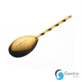  Łyżka barmańska z tłuczkiem, 300mm, złota, Barfly | M37018GD FINE DINE