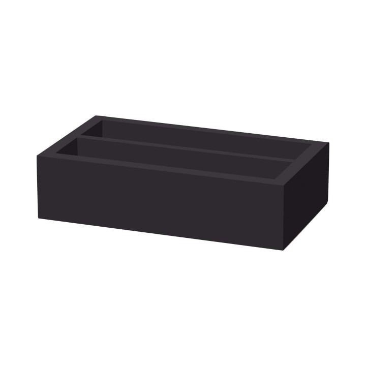 Skrzynka na sztućce dwudzielna Madeira Black 275x165x70 mm | 504895 FINE DINE