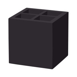 Skrzynka na sztućce i serwetki Madeira Black 150x150x150 mm | 504901 FINE DINE