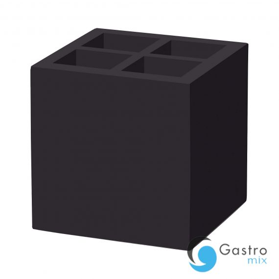 Skrzynka na sztućce i serwetki Madeira Black 150x150x150 mm | 504901 FINE DINE 