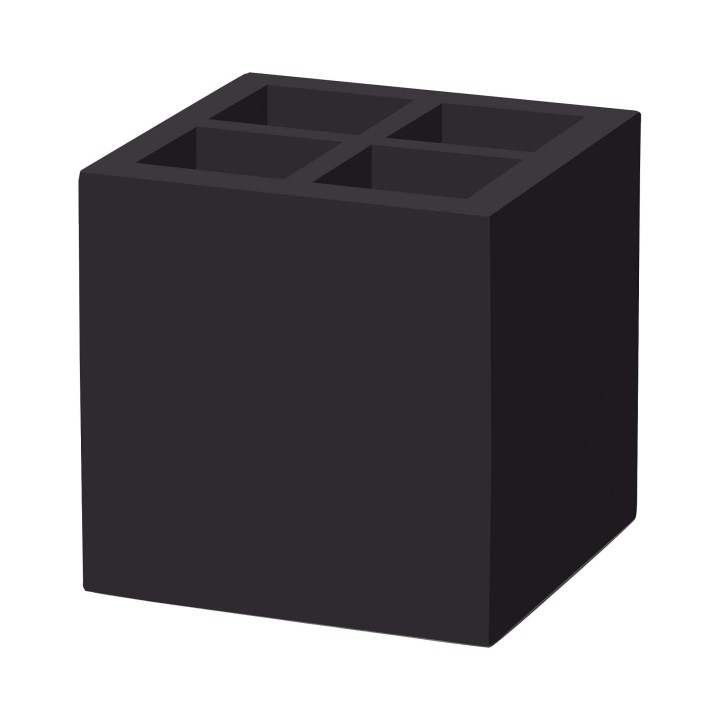 Skrzynka na sztućce i serwetki Madeira Black 150x150x150 mm | 504901 FINE DINE