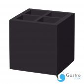 Skrzynka na sztućce i serwetki Madeira Black 150x150x150 mm | 504901 FINE DINE