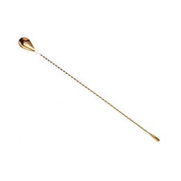 Długa łyżka barmańska złota 400 mm | M37013GD FINE DINE