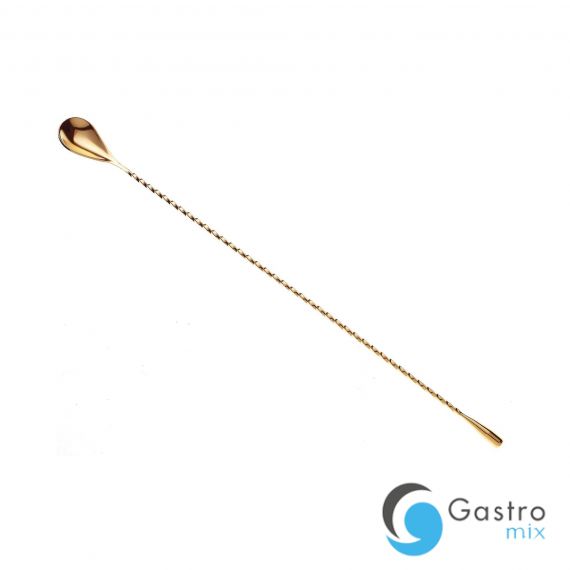 Długa łyżka barmańska złota 400 mm | M37013GD FINE DINE 