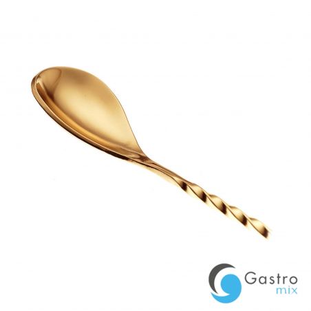 Długa łyżka barmańska złota 400 mm | M37013GD FINE DINE 