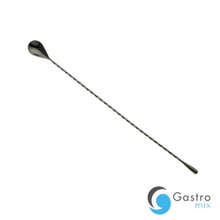 Długa łyżka barmańska czarny połysk 400 mm | M37013BK FINE DINE 