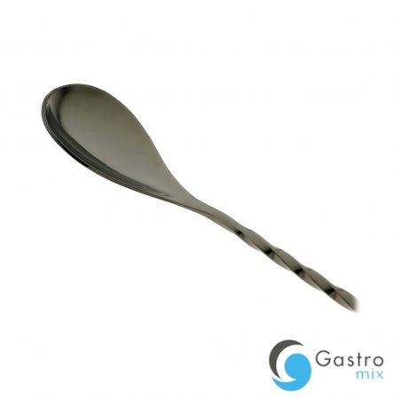 Długa łyżka barmańska czarny połysk 400 mm | M37013BK FINE DINE 