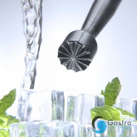  Muddler z tworzywa, Moździerz, Bar up, profilowany, gwiazdka, czarny, ø34x207mm | 596951 fine dine