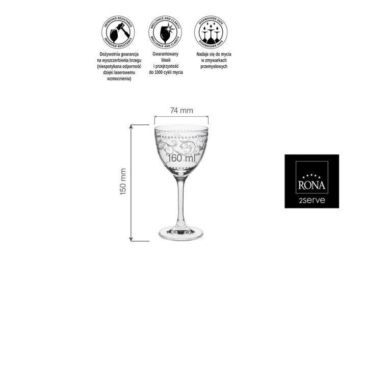 Kieliszek koktajlowy Classic Cocktails Vintage, 160ml| 651504333 fine dine