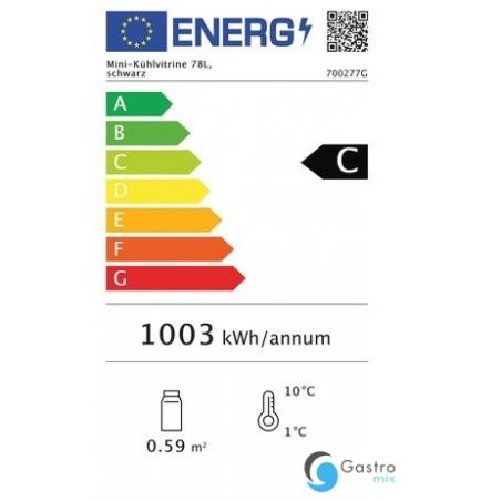 Witryna chłodnicza Mini 78L, czarna | 700277G BARTSCHER 