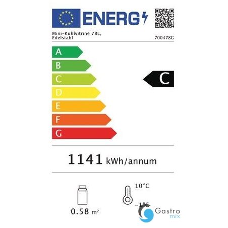 Mini witryna chłodnicza  78L, CrNi DG | 700478G BARTSCHER 