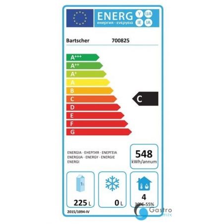 Szafa chłodnicza 335L na pojemniki GN w formacie 1/1 i 1/2.    GN110 | 700825 bartscher 