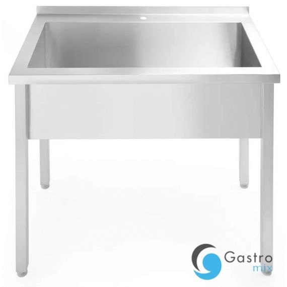 Stół z basenem 800x600x(H)850mm 1-komorowym bez maskownicy – skręcany, głębokość 600 mm | 811009... 