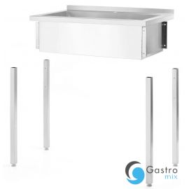  Stół z basenem 800x600x(H)850mm 1-komorowym bez maskownicy – skręcany, głębokość 600 mm | 811009...