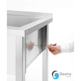  Stół z basenem 800x600x(H)850mm 1-komorowym bez maskownicy – skręcany, głębokość 600 mm | 811009...