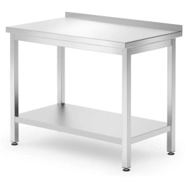 Stół przyścienny 1000 x 600 (H)850 mm Budget Line, z półką , skręcany  | 817278 hendi