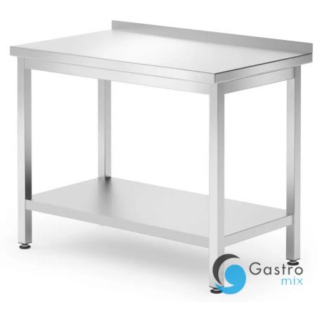 Stół przyścienny 1000 x 600 (H)850 mm Budget Line, z półką , skręcany  | 817278 hendi 