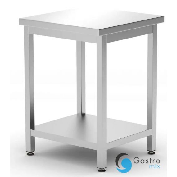 Stół centralny 600 x 600 (H)850 mm Budget Line, z półką , skręcany  | 817094 hendi 