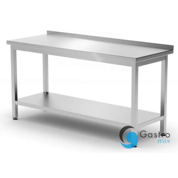 Stół przyścienny 1200 x 600 (H)850 mm Budget Line, o wym. , z półką , skręcany | 817285 hendi 