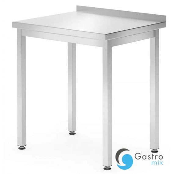 Stół przyścienny 600 x 600 (H)850 mm Budget Line, bez półki, skręcany | 817186 HENDI 