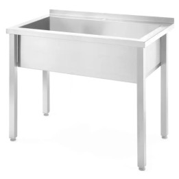 Stół z basenem1000x600x(H)850mm – spawany, jednokomorowy, głębokość 600 mm, wysokość komory 300 mm| 816714 hendi