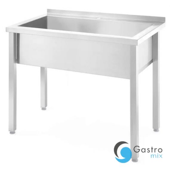 Stół z basenem1000x600x(H)850mm – spawany, jednokomorowy, głębokość 600 mm, wysokość komory 300... 
