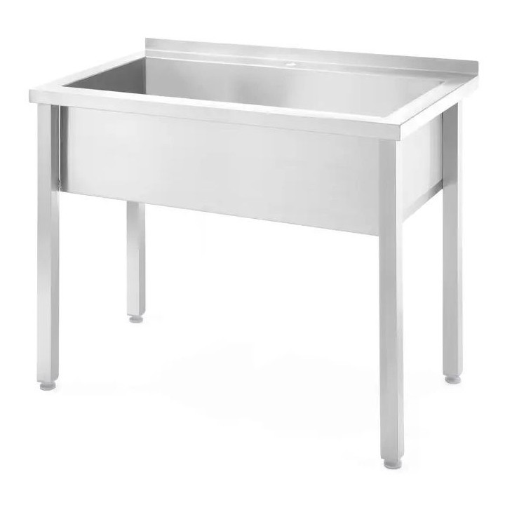 Stół z basenem1000x600x(H)850mm – spawany, jednokomorowy, głębokość 600 mm, wysokość komory 300 mm| 816714 hendi