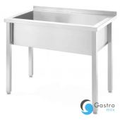 Stół z basenem1000x600x(H)850mm – spawany, jednokomorowy, głębokość 600 mm, wysokość komory 300 mm| 816714 hendi