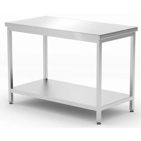 Stół centralny z półką 1200x600x(H)850mm  – skręcany, głębokość 600 mm | 811528 hendi 